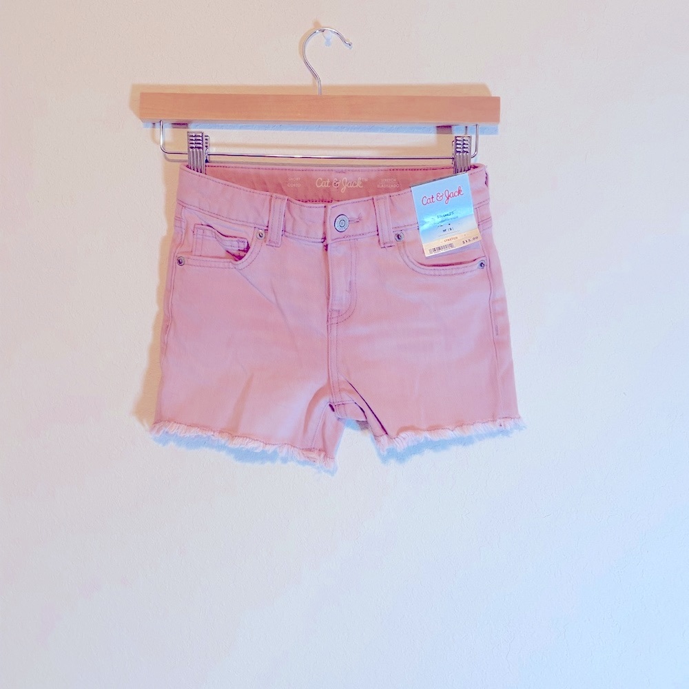 Cat & Jack Girls size Medium/8 Adjustable Waist stretch Shorts.  Pink/Rose NWT